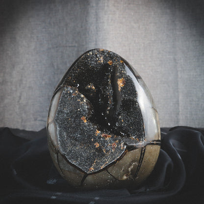 Septarian mineral egg.