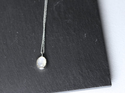 handmade moonstone silver necklace