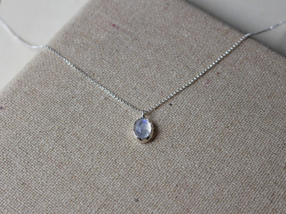 moonstone silver necklace