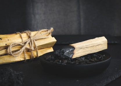 A bunfle of palo santo sticks.