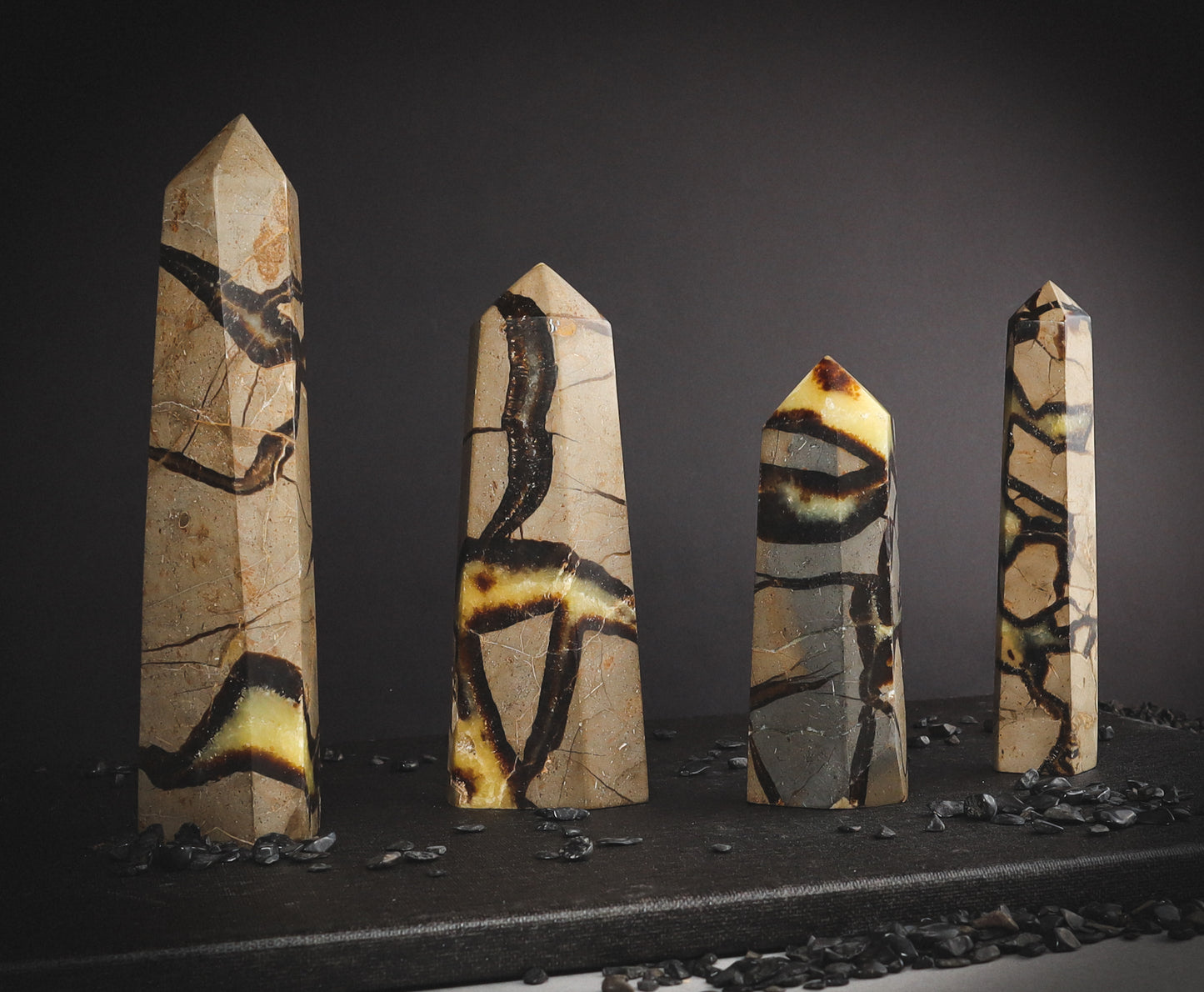 Septarian obelisks.