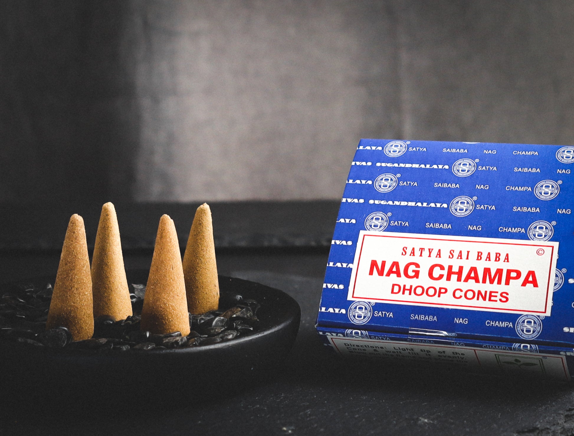 Nag champa backflow incense cones. DIŠEČI STOŽCI (Za dimno fontano) - Nag Champa so izdelani iz visokok