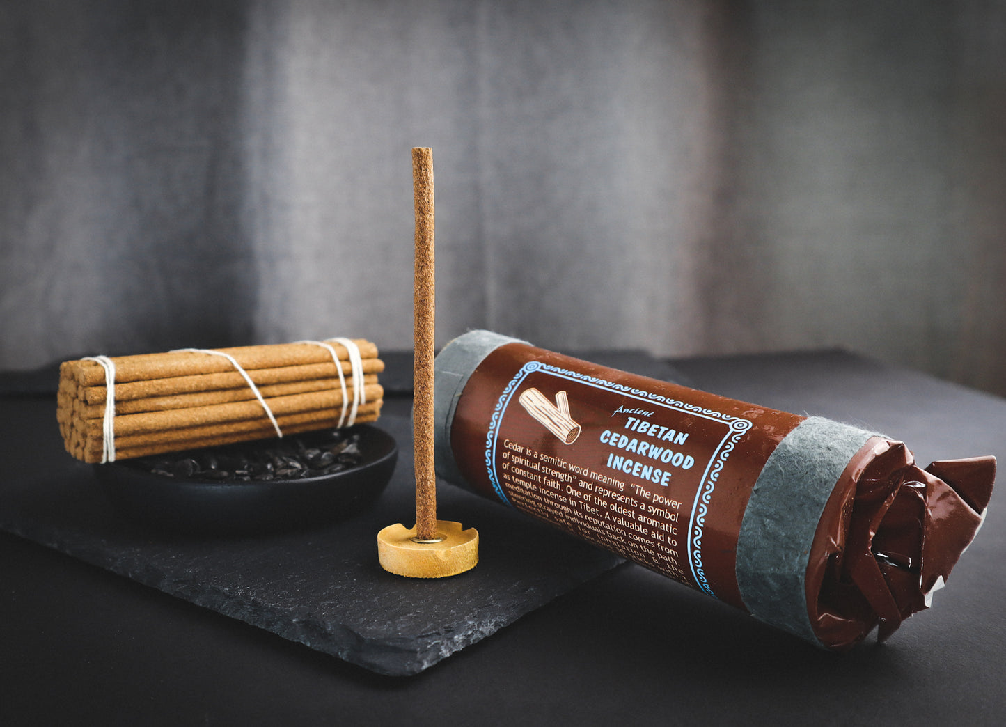 Tibetan cedarwood incense sticks.