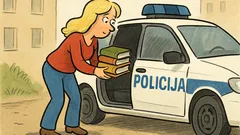 Vic: Zakaj blondinka zlaga knjige v policijski avto?
