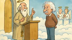 Vic: Sveti Peter vrača Einsteina na Zemljo