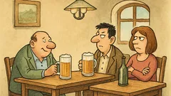 Vic: Moški sedijo v gostilni...