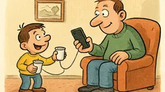 Vic: Nečak pokaže telefon iz lončkov