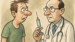 Vic: Državljan pred cepljenjem vpraša zdravnika