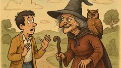 Vic: Gre čarovnica s sovo po poti
