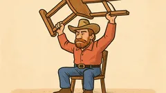 Vic: Chuck Norris dvigne stol, kjer sedi