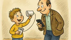 Vic: 7-letni nečak pokaže telefon iz lončkov