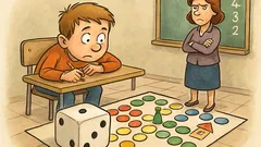 Vic: Učenec v šoli igra »Človek, ne jezi se«