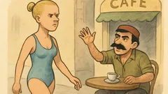 Vic: Mlado dekle mimo kavarne...