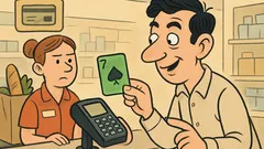 Vic: V supermarketu piše: plačaš s kartico