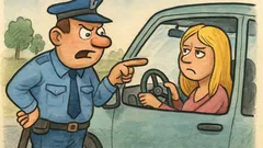 Vic: Policist se jezno obrne k blondinki