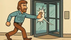 Vic: Chuck Norris zaloputne z vrtljivimi vrati