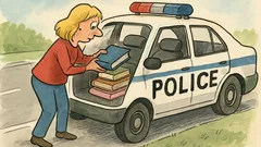 Vic: Zakaj blondinka nalaga knjige v avto?